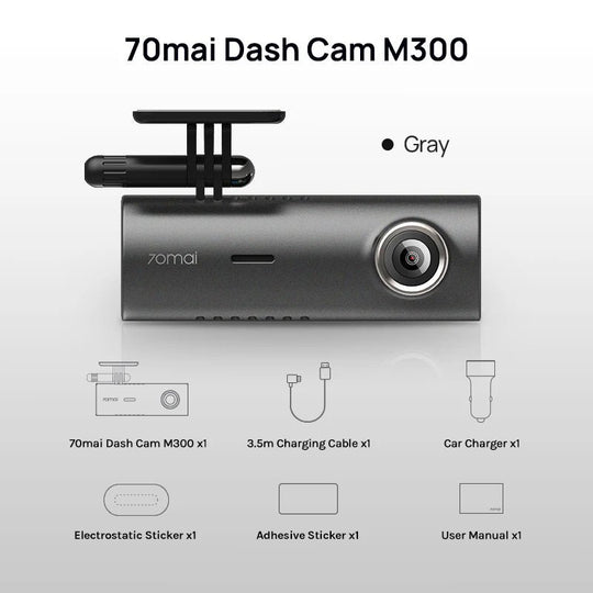 70mai Dash Cam M300 Car DVR 140° FOV 1296P Night Vision Dash Camera Recorder 24H Parking Monitor WIFI & App Control - Zarre