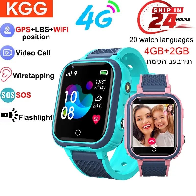 LT21 4G Smart Watch Kids GPS WIFI Video Call SOS IP67 Waterproof Child Smartwatch Camera Monitor Tracker Location Phone Watch - Zarre