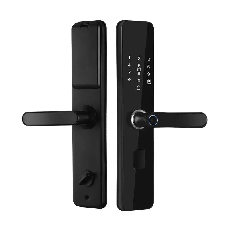 NEW Smart Electronic Auto Door Lock With Biometric Fingerprint / IC Card / Password / Key Unlock/ USB Emergency Charge - Zarre