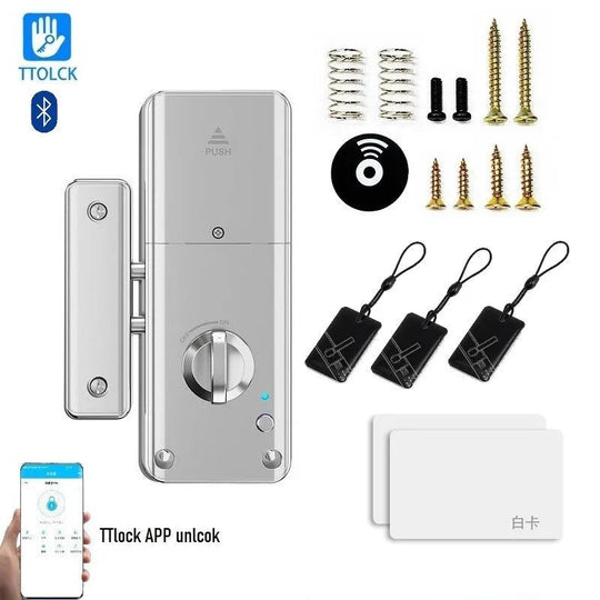 Tuya/TTlock Smart Invisible Door Lock Keyless Wood Door Lock APP IC Card Remote Unlock Electronic Lock Indoor Burglar Door Locks - Zarre