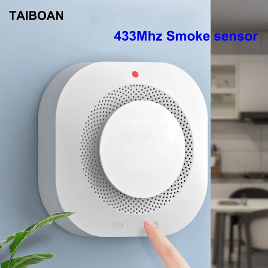 Wireless Smoke Detector 433MHz Fire Alarm Sensor Protection Home Security System Firefighter Fire Equipment Work with Alarm Host - Zarre