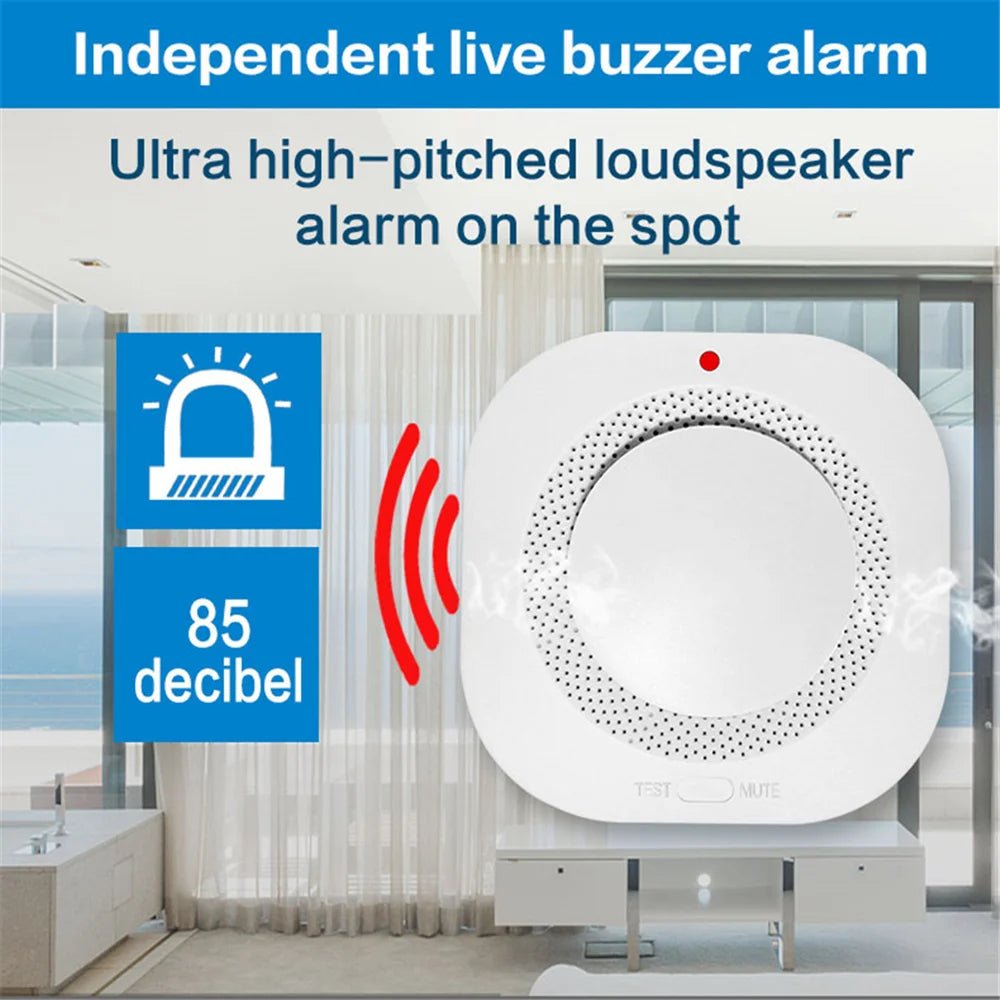 Wireless Smoke Detector 433MHz Fire Alarm Sensor Protection Home Security System Firefighter Fire Equipment Work with Alarm Host - Zarre