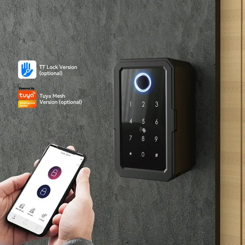 YRHAND TTlock Wifi Security Boxes Password Smart Fingerprint Digital Cerradura Inteligente Tuya Electronic Portable Lock Boxes - Zarre