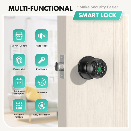 Zarre Print Smart Door Lock - Zarre