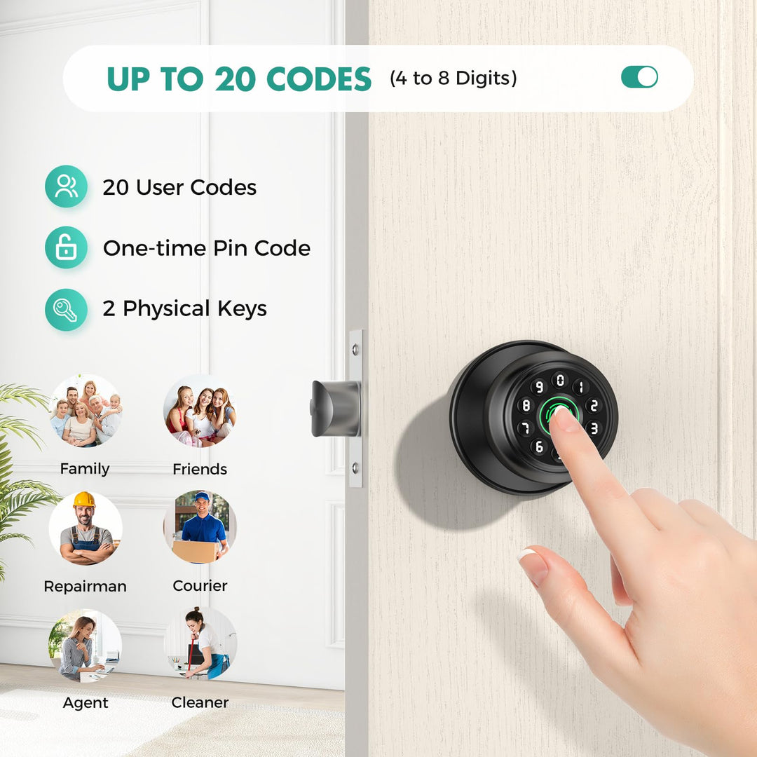 Zarre Print Smart Door Lock - Zarre