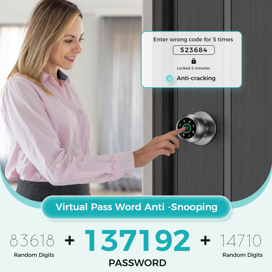 Zarre Print Smart Door Lock - Zarre