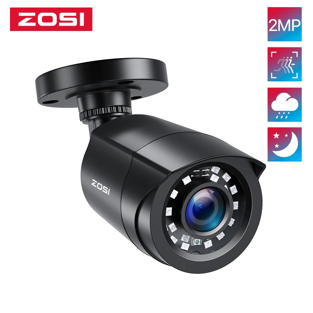 ZOSI 1080P 4-in-1 CCTV Security Camera ,3.6mm Lens 24 IR LEDs,80ft Night Vision ,Outdoor Whetherproof Surveillance Camera - Zarre